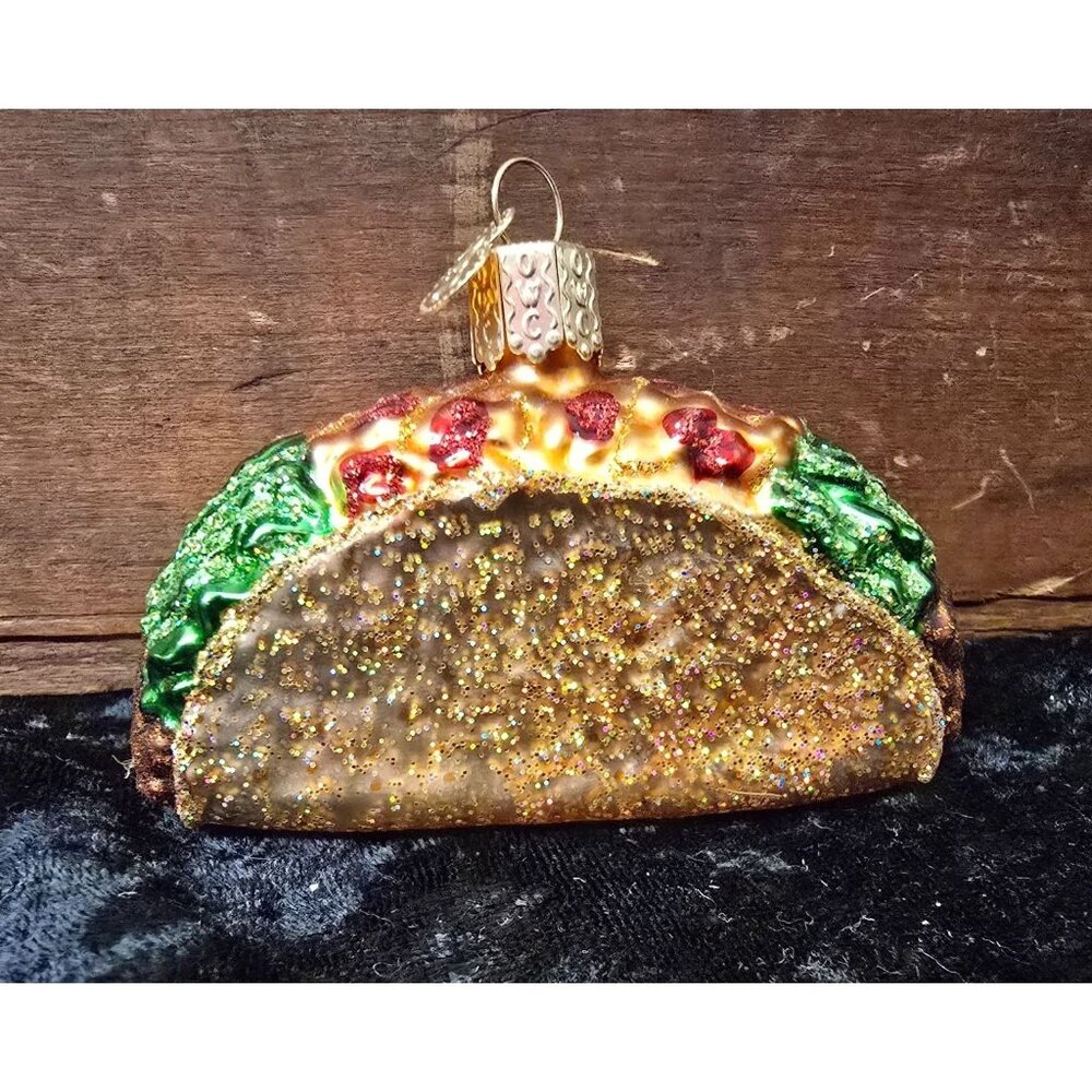 Glass 3" Taco Christmas Ornament